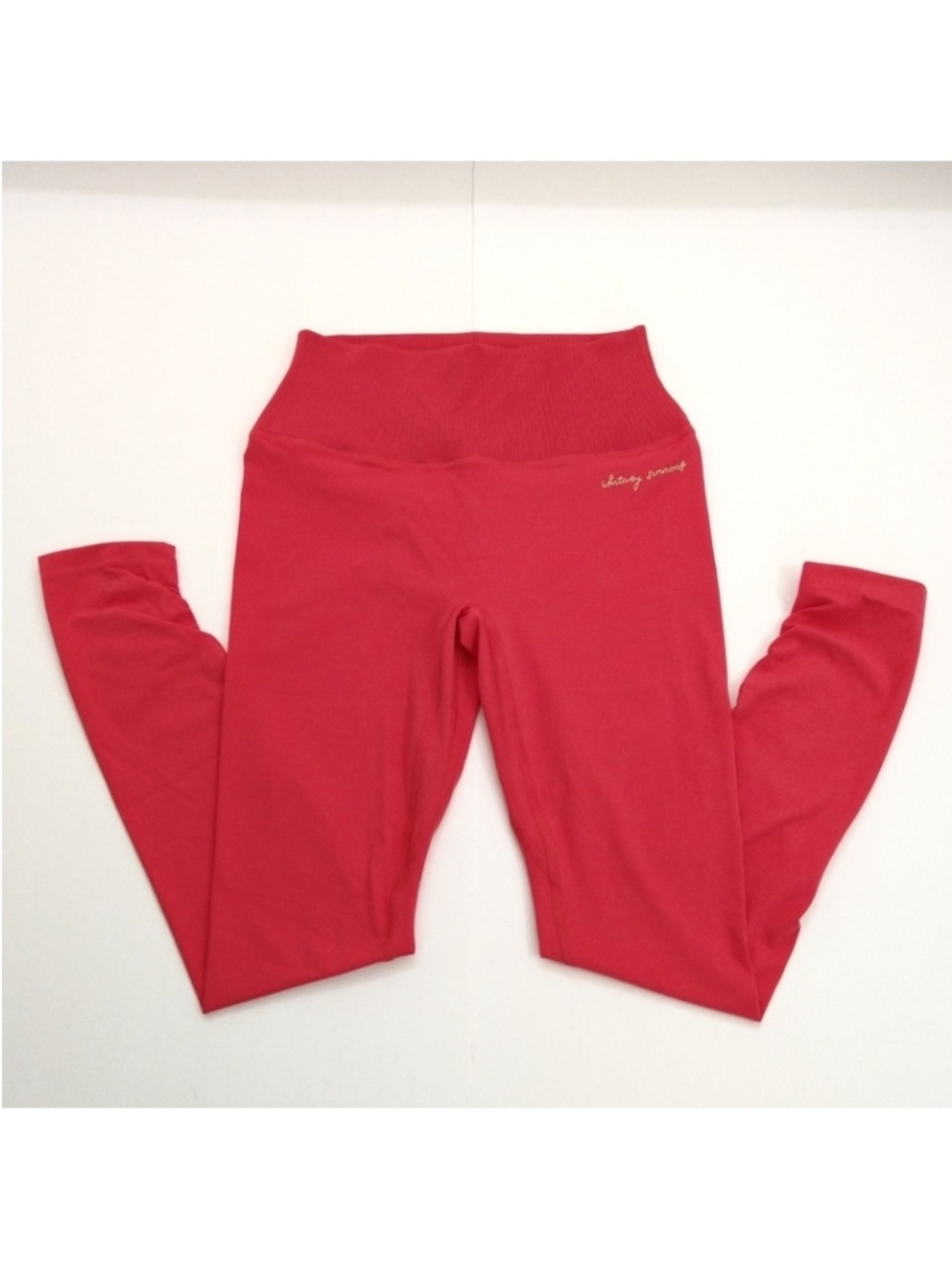 Gymshark Whitney Simmons V2 Cyber Red Leggings Size Medium - Picture 2 of 16